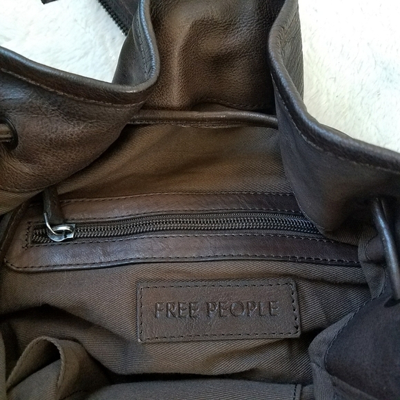 Free People Harlow Leather Bucket Backpack main image 4